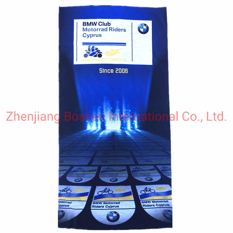 OEM Customized Design Printed Microfiber Polyester Blue Multifunctional Neck Warmer