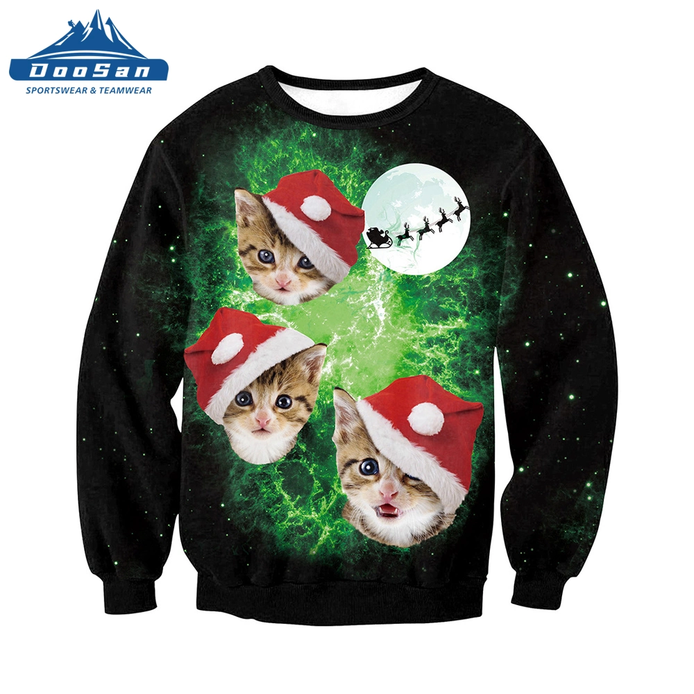 Hot Sale Customize Christmas Family Wear Christmas-Box Sweater Christmas Round Neck Sweatshirt Sublimation Custom Festival Sweater for The Youth Crowd