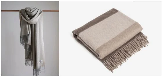 Iconic Unisex Fashion Luxe Wool Cashmere Blanket Scarf