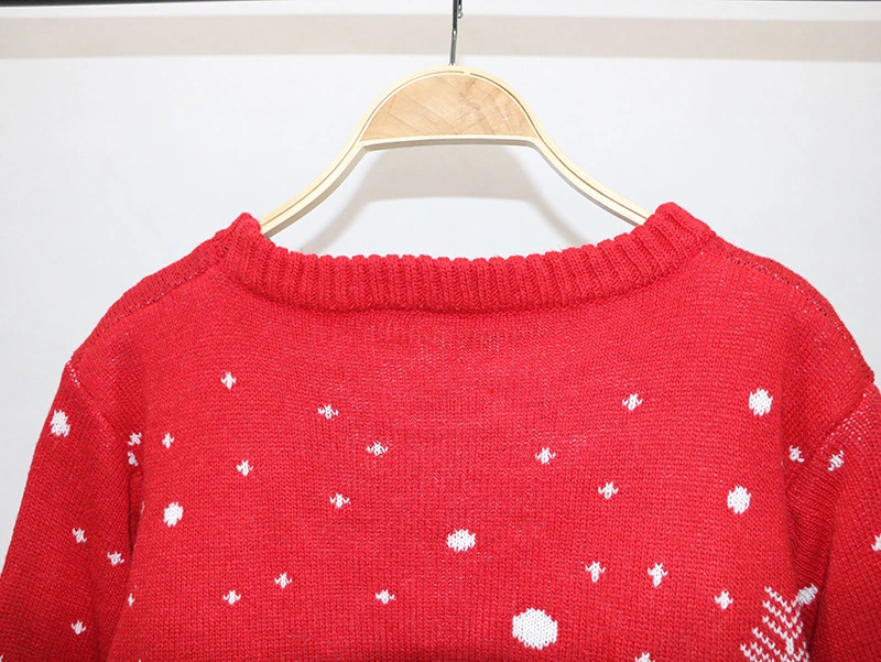 Wholesale Unisex Adults Women Ladies Pattern Knitted Black Red Ugly Santa Christmas Jumper Sweater